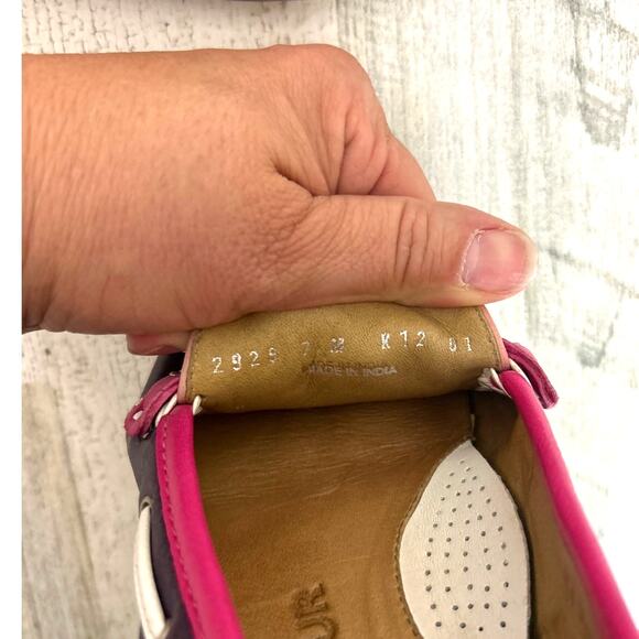 Robert Zur Women’s 7 Pink Purple Lambskin Driving Loafers Moccasins Designer - Picture 8 of 8